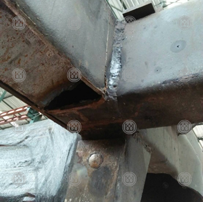 Weld repair in progress